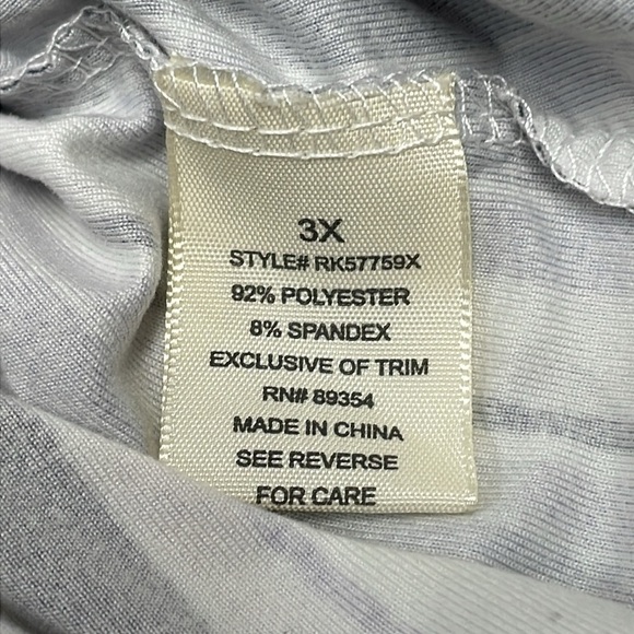 No Comment Plus Striped Off The Shoulder Knit Shirt Dress 3X - Picture 13 of 15